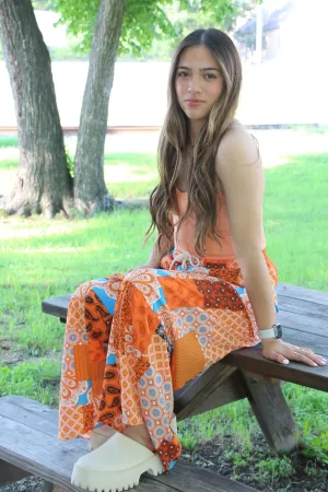 5202 BOHO PATCHWORK WIDE LEG PANT