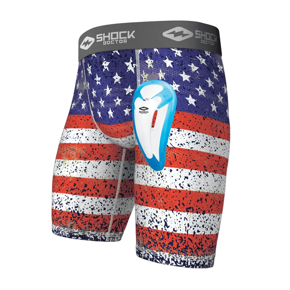 American Flag Core Compression Short with Bio-Flex Cup