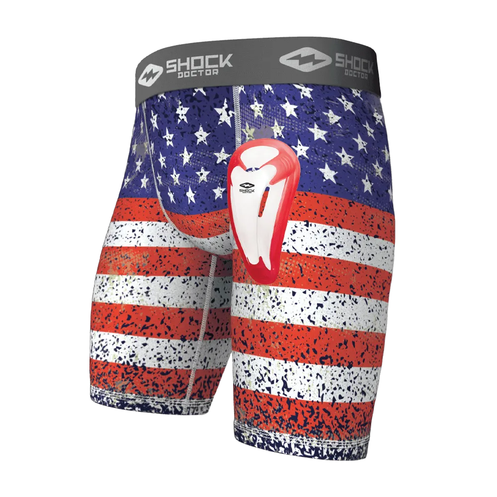 American Flag Core Compression Short with Bio-Flex Cup