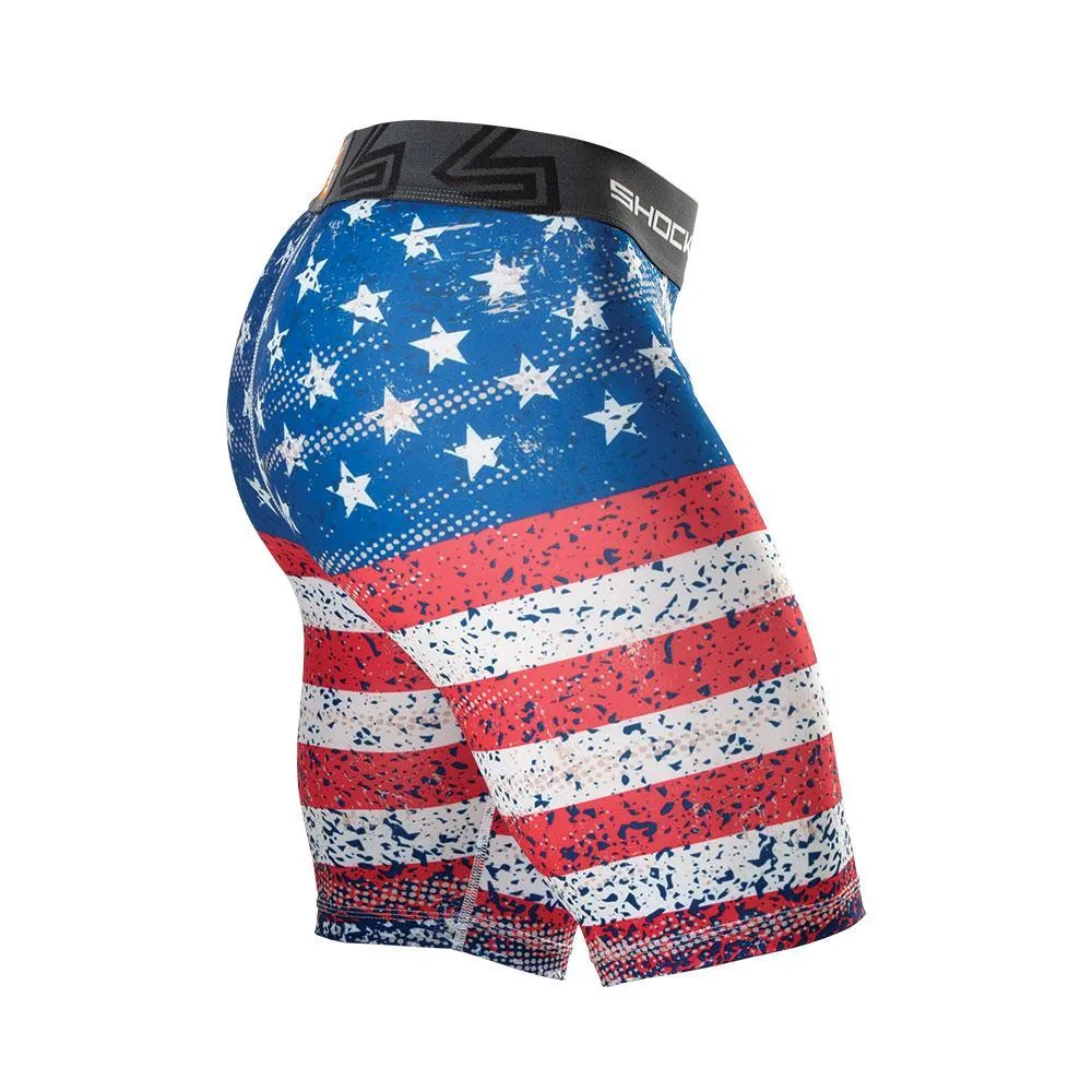 American Flag Core Compression Short with Bio-Flex Cup