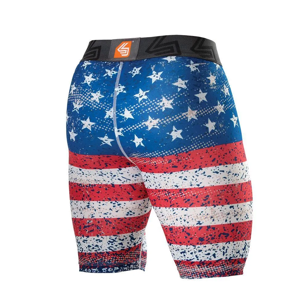 American Flag Core Compression Short with Bio-Flex Cup