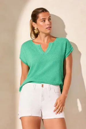Audrey Girlfriend Roll Up/Down Short - White