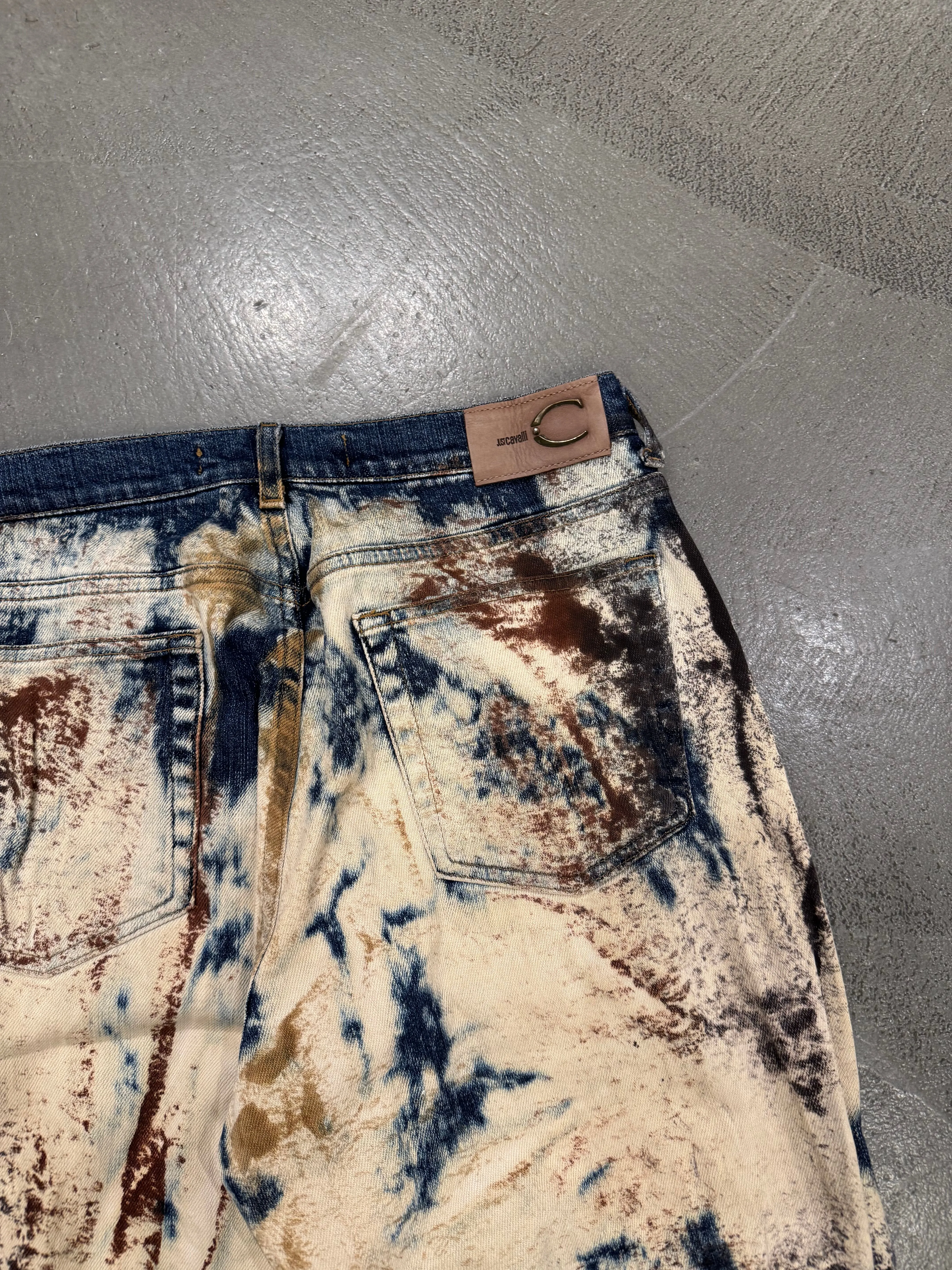 A/W2001 Roberto Cavalli rust camo pants