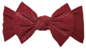 Baby Bling Metallic Knot Headband - Cherry