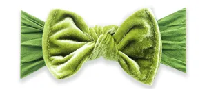 Baby Bling Velvet Knot Headband - Peridot