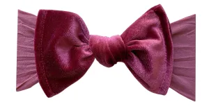Baby Bling Winterberry Velvet Knot Headband