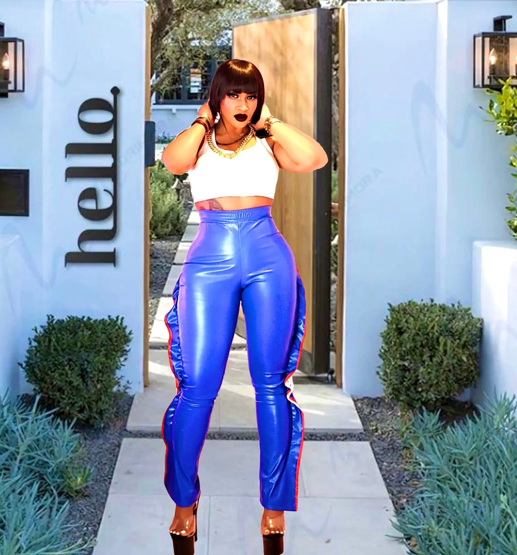 BEEN ON 10 | FAUX LEATHER RUFFLE PANTS (Size S-XL)