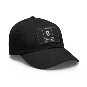 Black Leather Patch Dad Hat