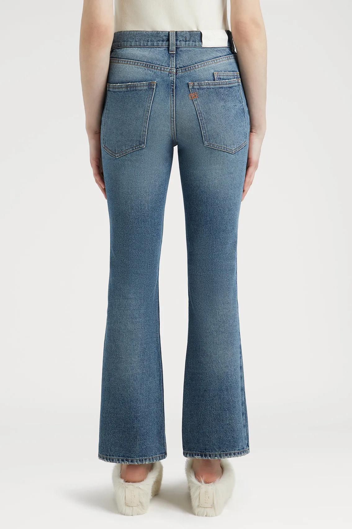 BOOTCUT INDIGO DENIM TROUSERS