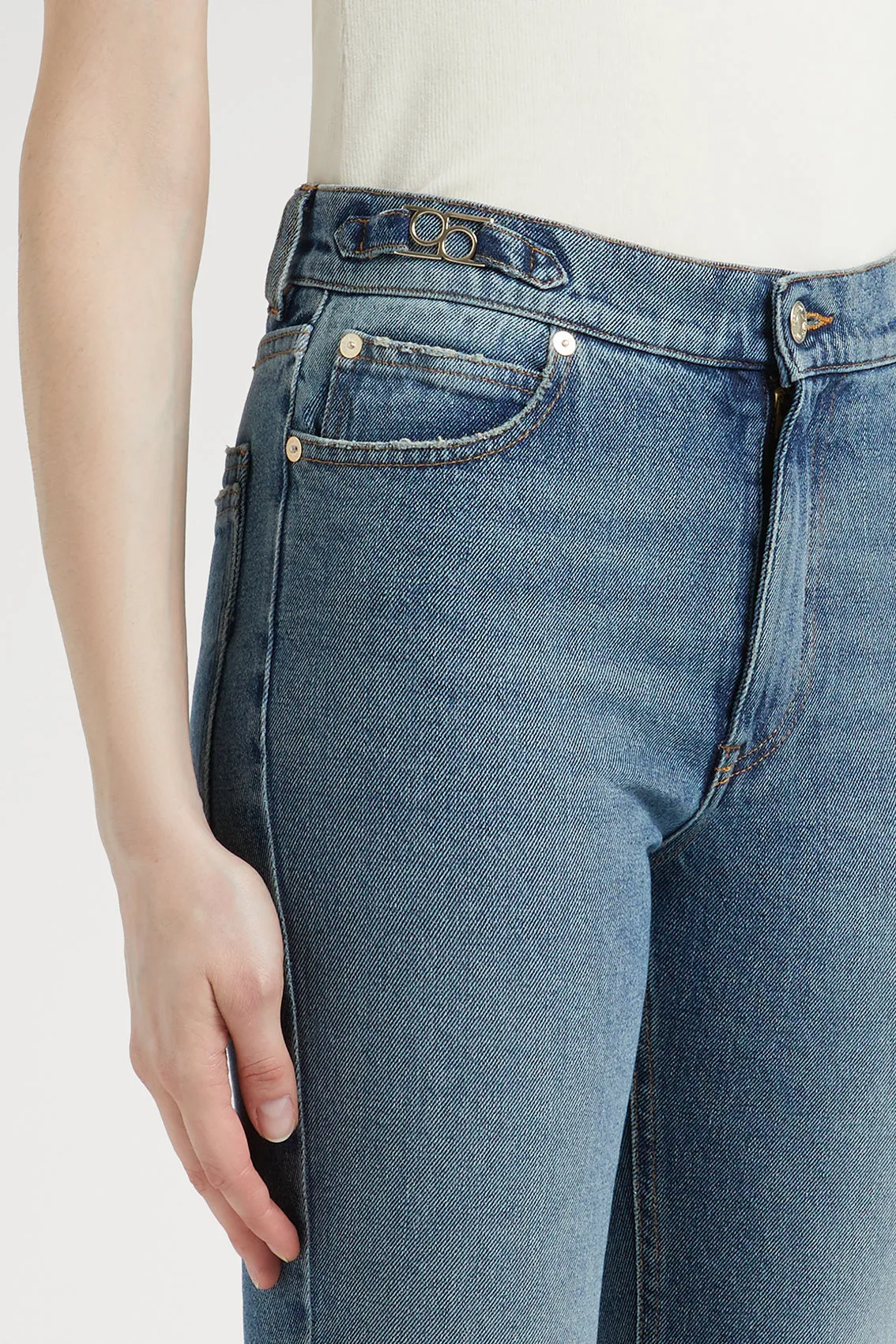 BOOTCUT INDIGO DENIM TROUSERS