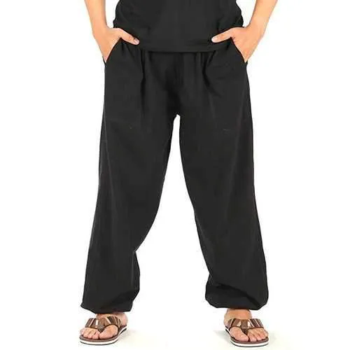 Brief Casual Cotton Wide Leg Pants