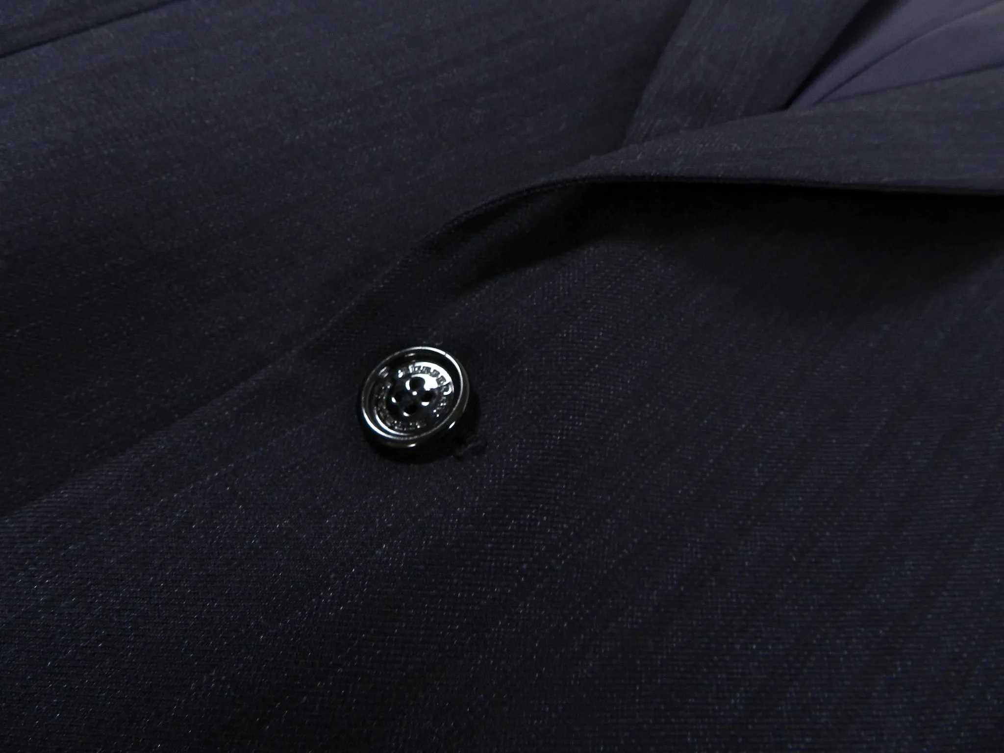 Burberry Navy Fine Two Piece Pinstripe Suit - 40