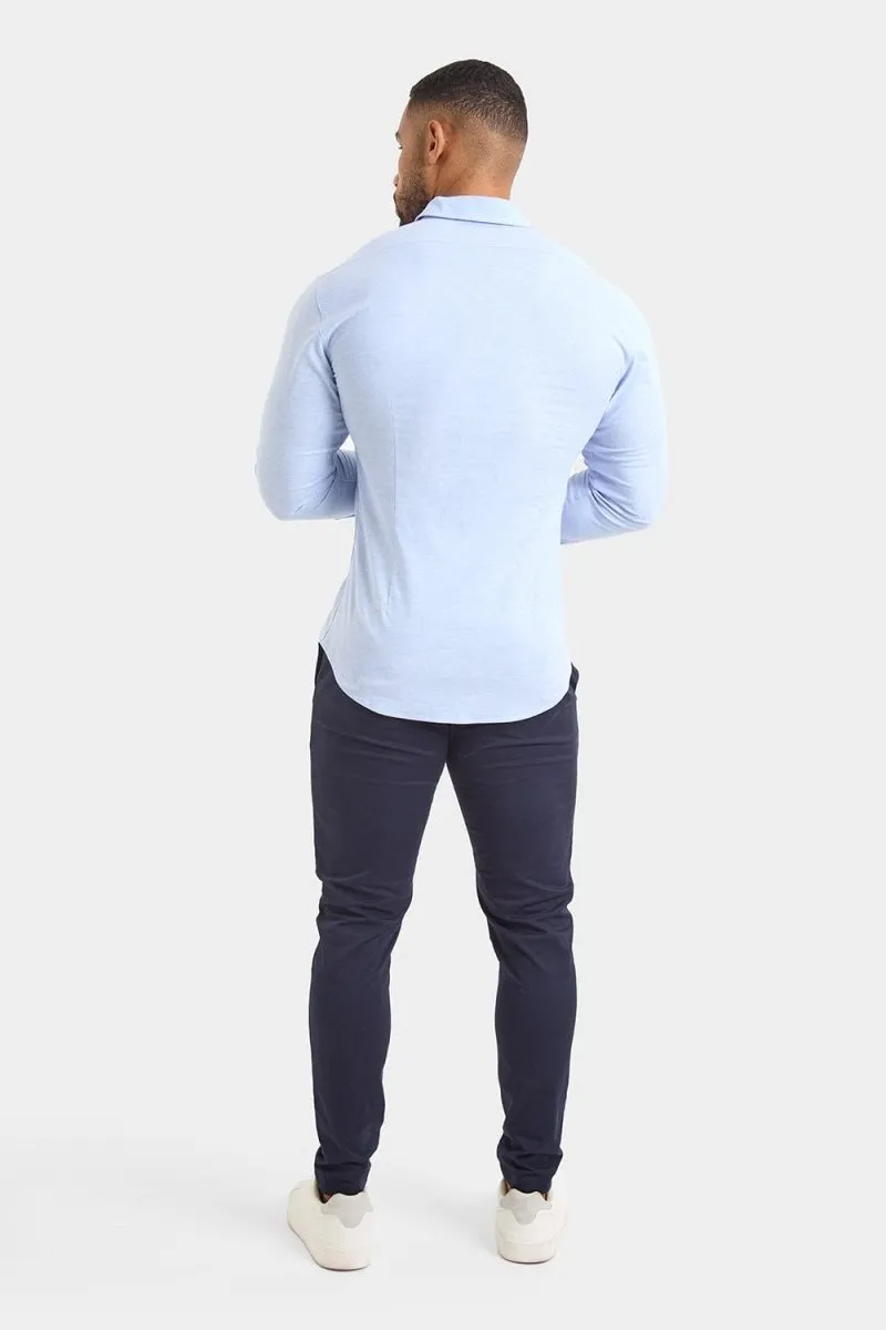 Casual Oxford Shirt in Pale Blue