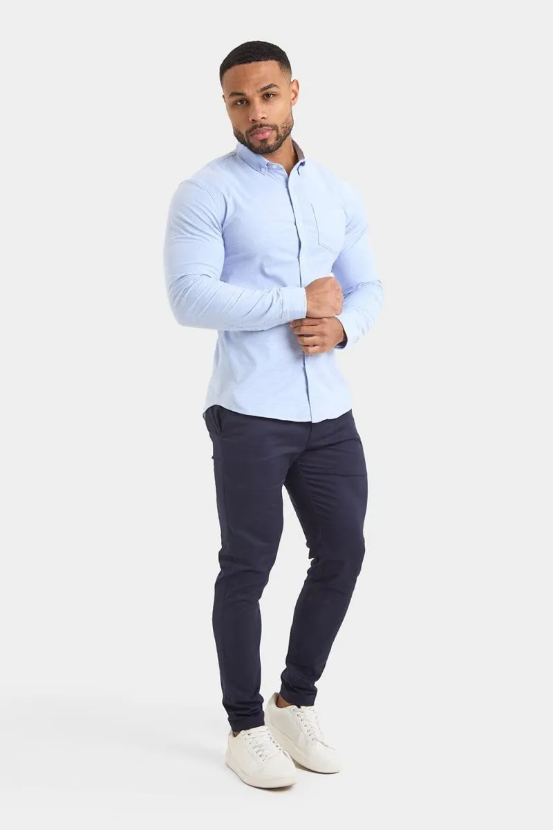 Casual Oxford Shirt in Pale Blue