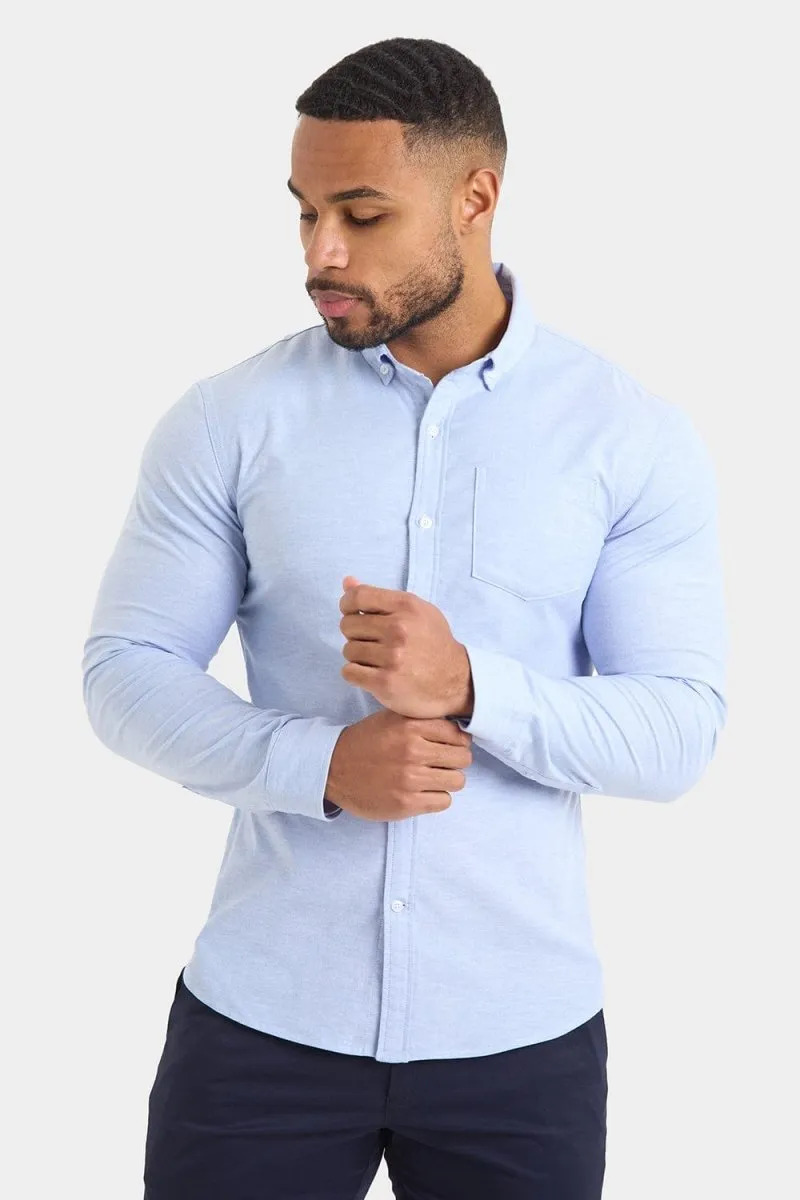 Casual Oxford Shirt in Pale Blue