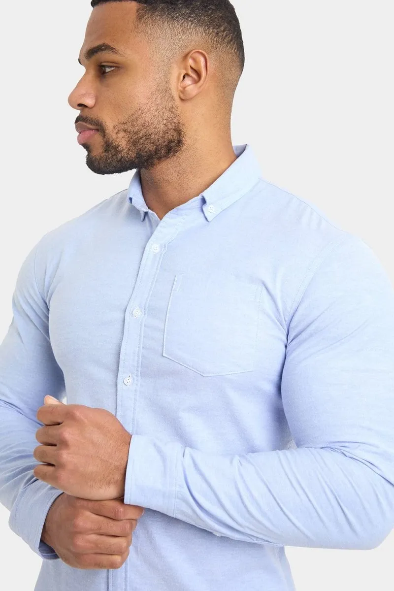 Casual Oxford Shirt in Pale Blue