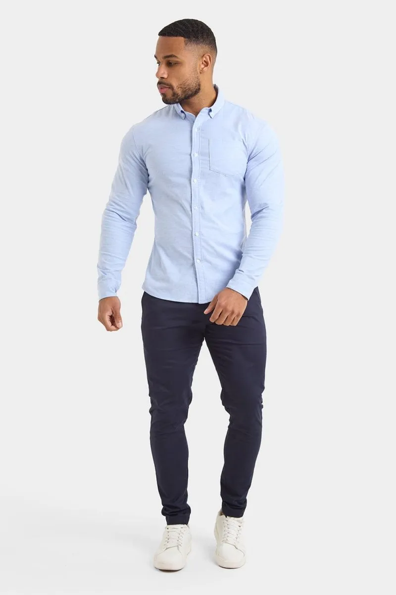 Casual Oxford Shirt in Pale Blue