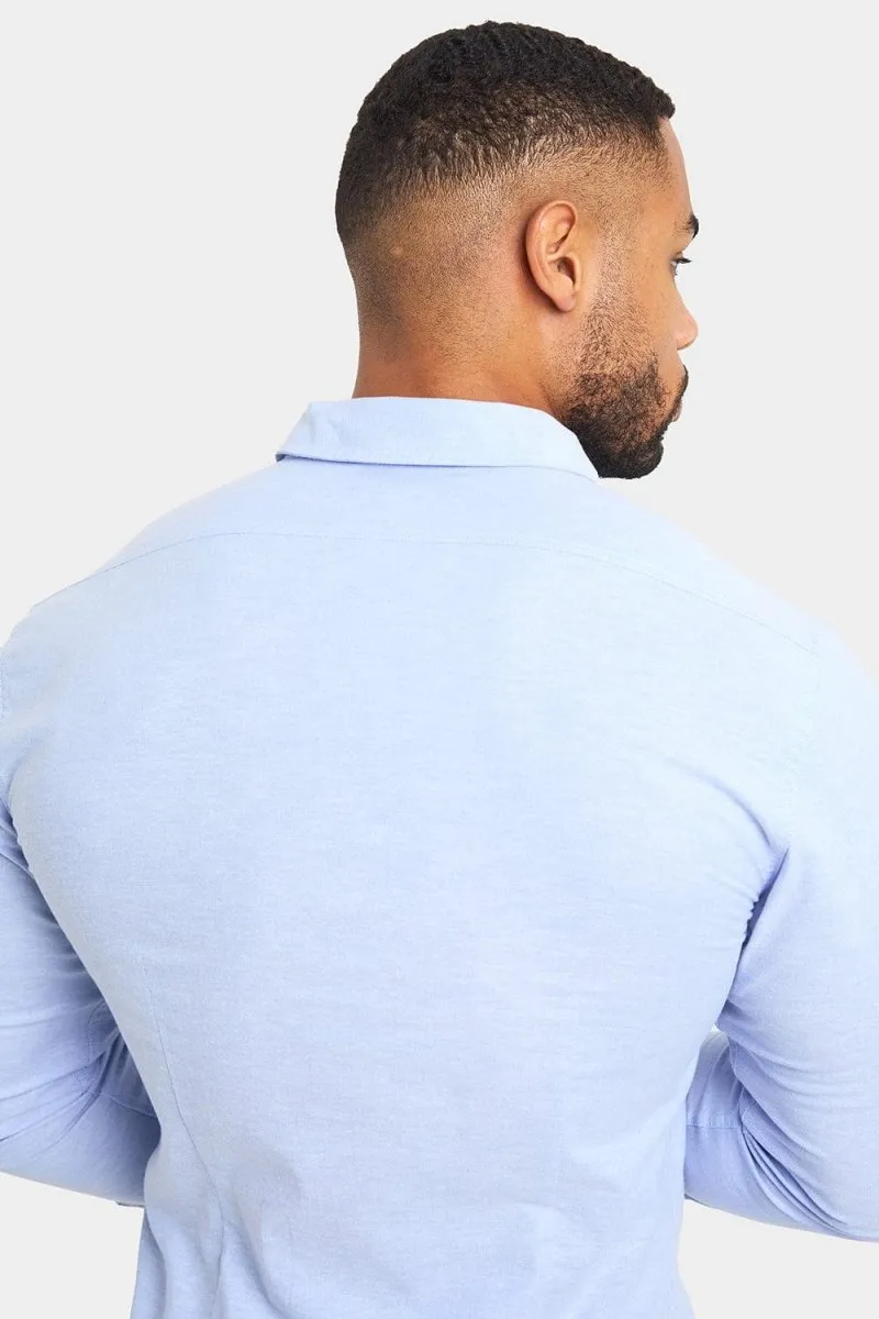 Casual Oxford Shirt in Pale Blue