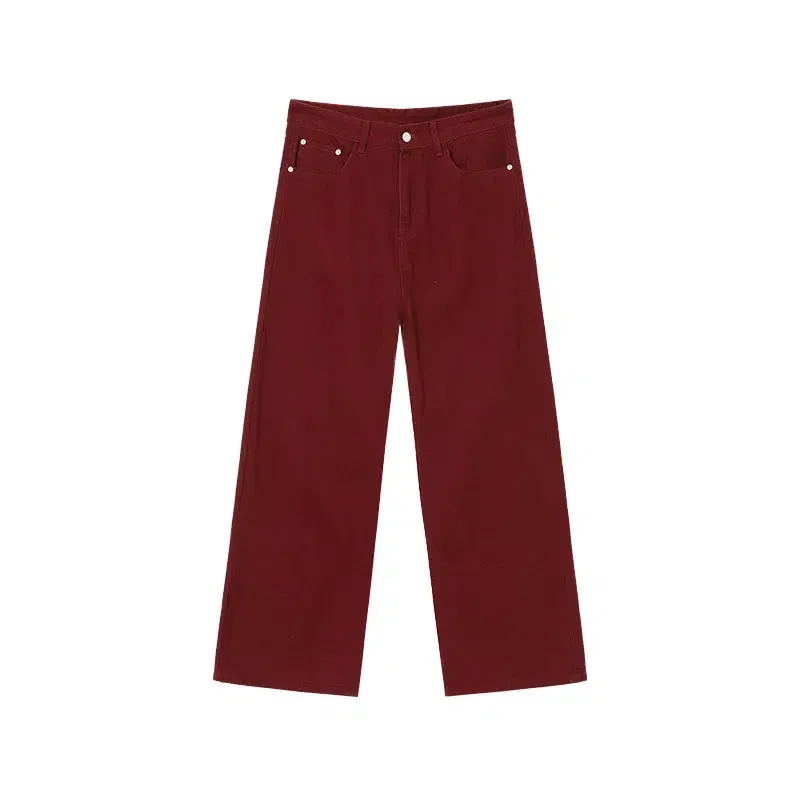 Casual Wide-Leg Denim Pants