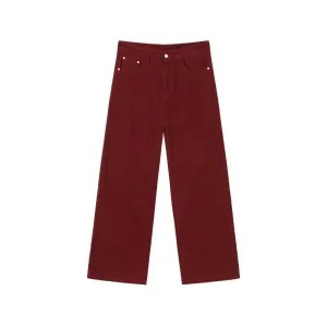 Casual Wide-Leg Denim Pants