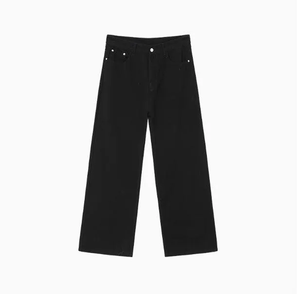 Casual Wide-Leg Denim Pants