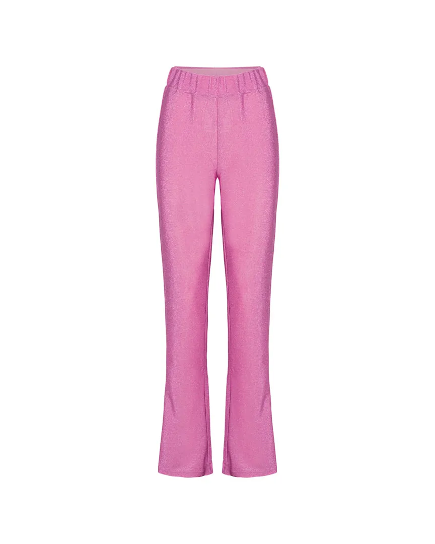 Cattia Trousers - Soft Rose Glitter
