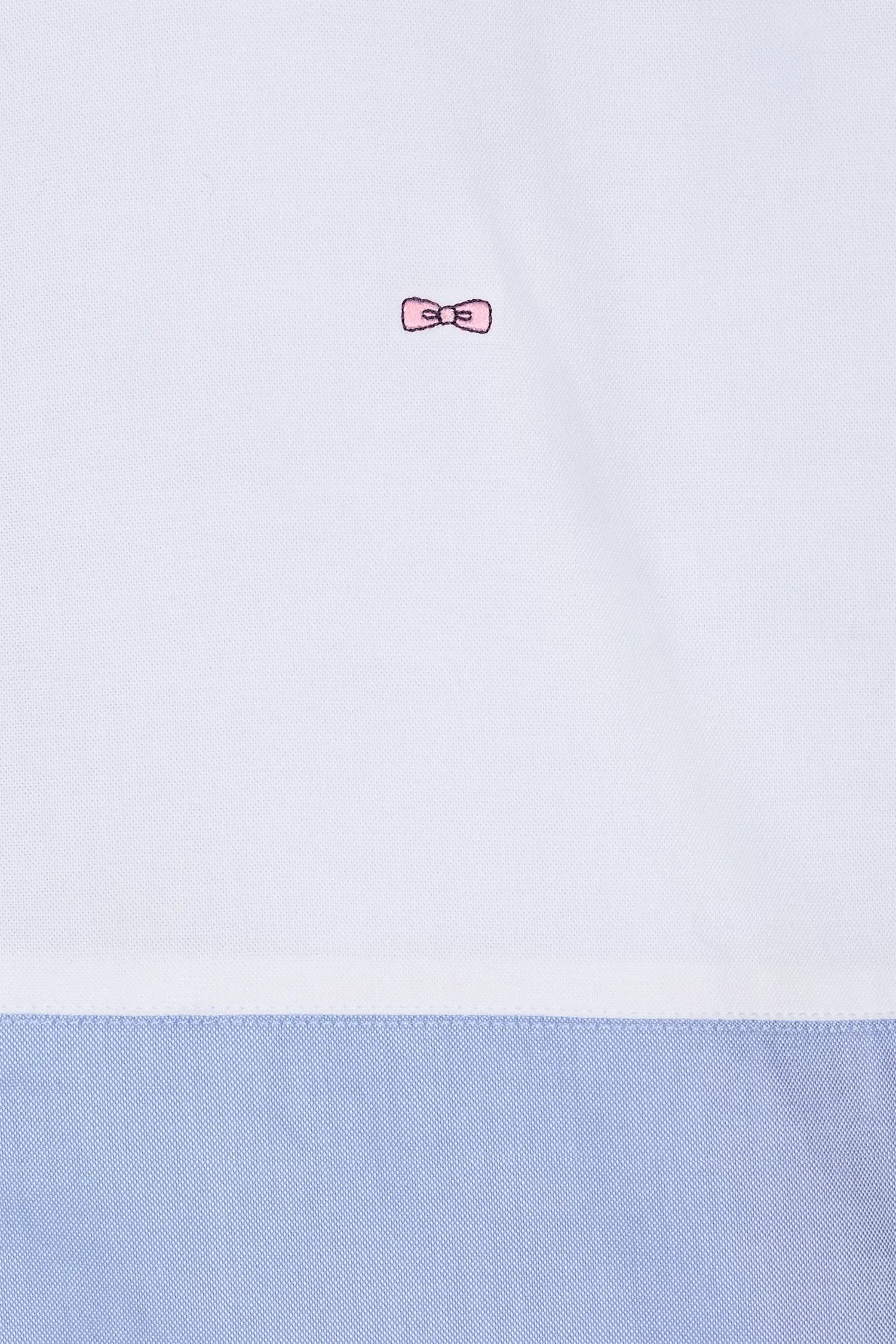 Chemise en twill de coton bleu foncé coupe droite