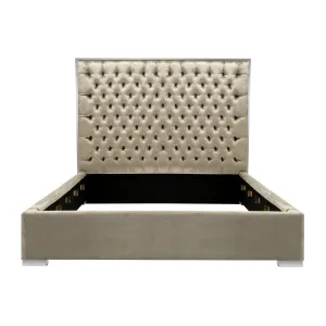 Chesterfield Upholstered Bed - Champagne