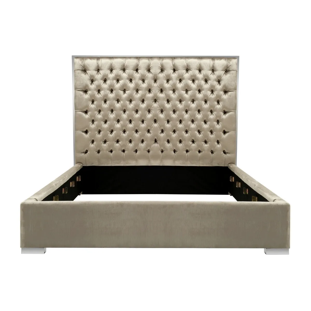 Chesterfield Upholstered Bed - Champagne