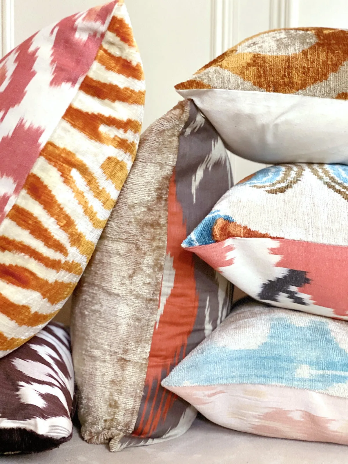 Classic Cascading Papaya Square Pillow Cover