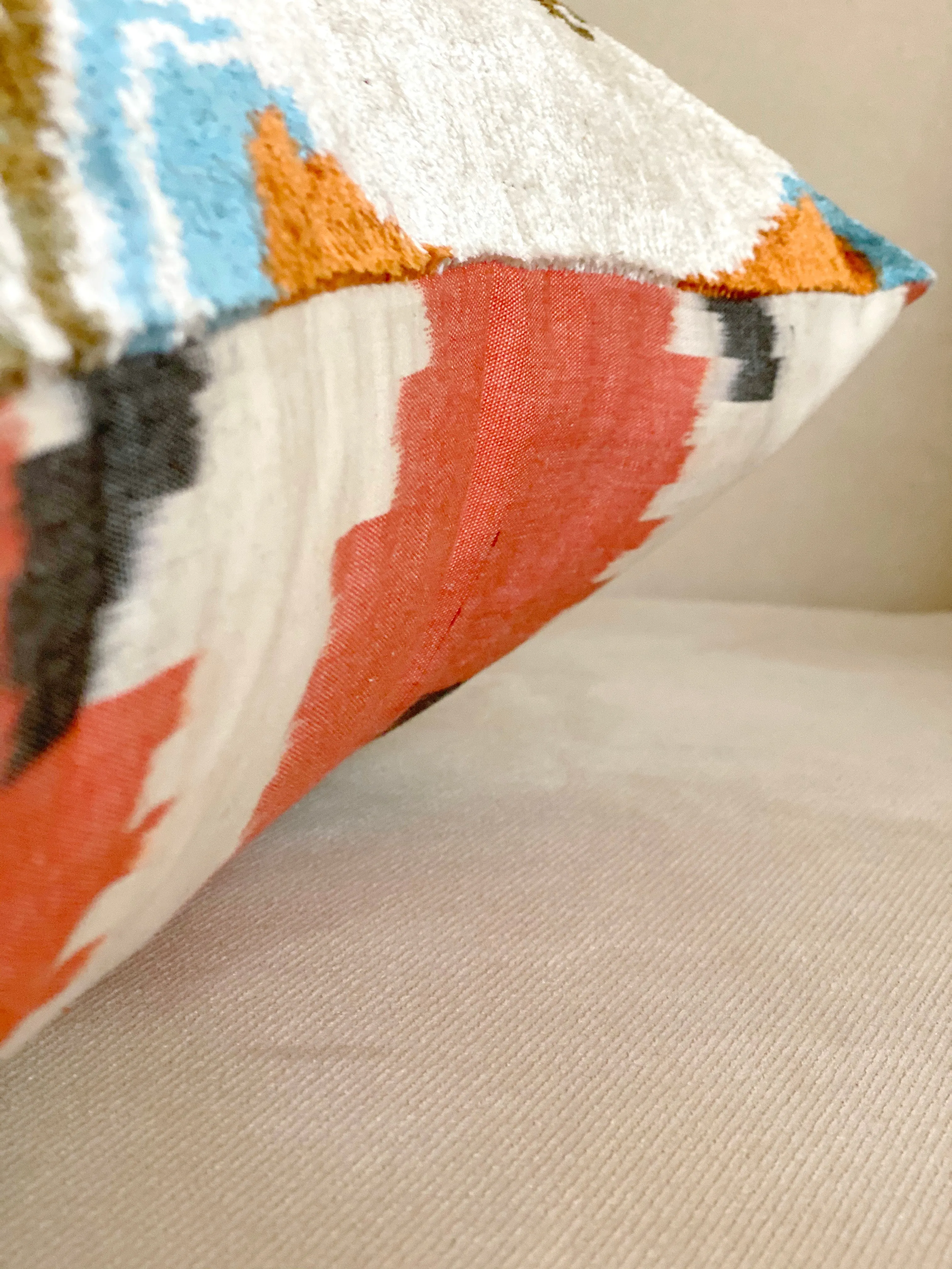 Classic Cascading Papaya Square Pillow Cover