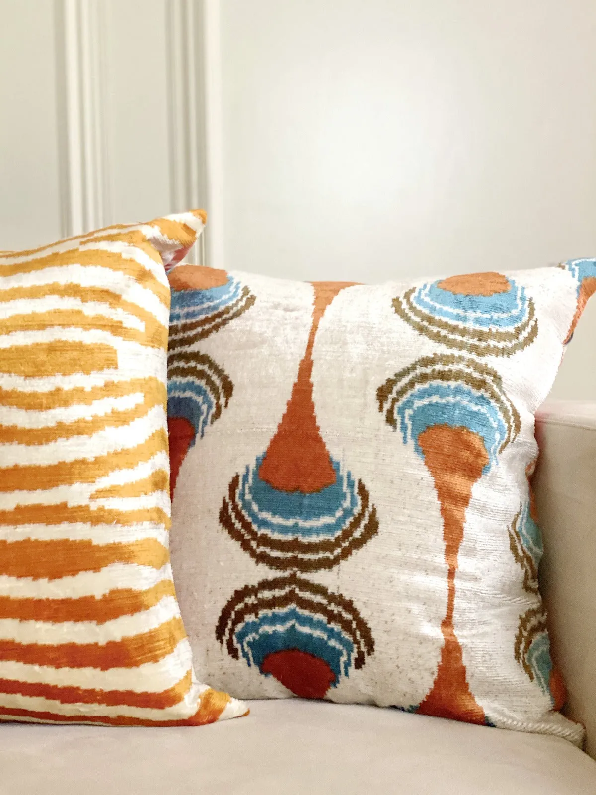Classic Cascading Papaya Square Pillow Cover