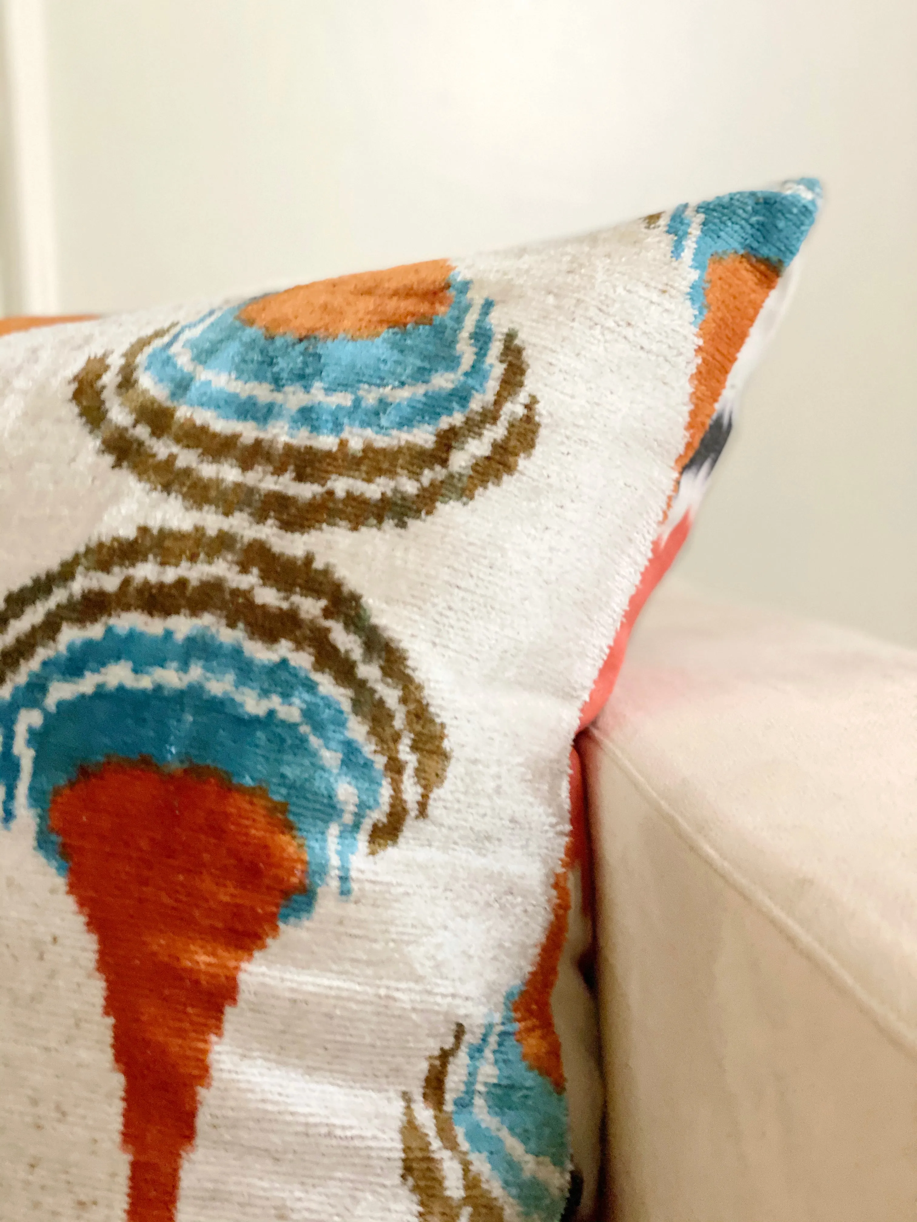 Classic Cascading Papaya Square Pillow Cover