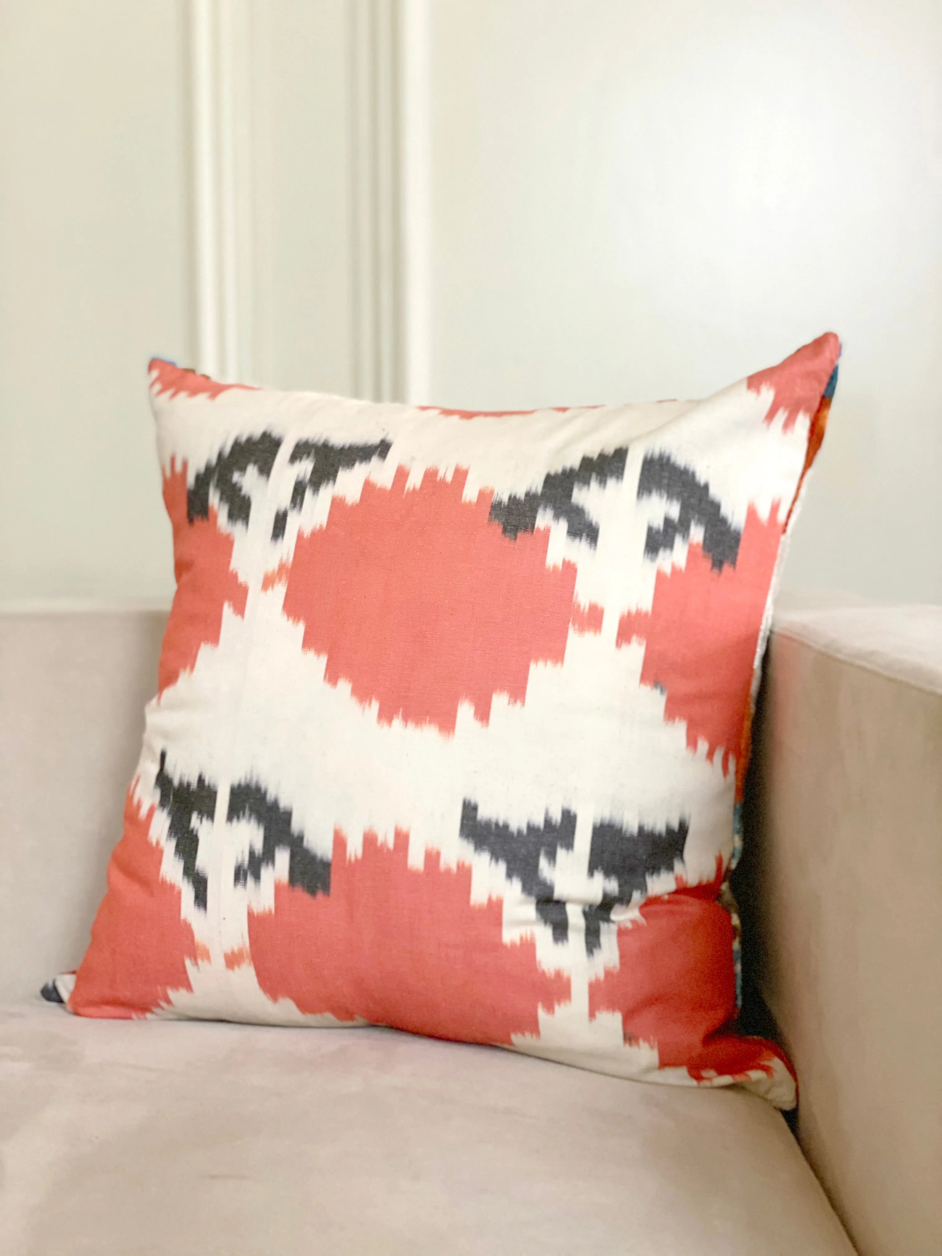 Classic Cascading Papaya Square Pillow Cover