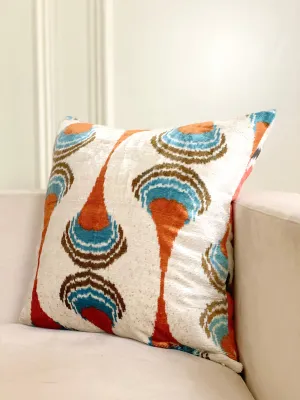 Classic Cascading Papaya Square Pillow Cover