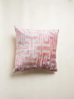 Classic Greek Key Petal Square Pillow Cover