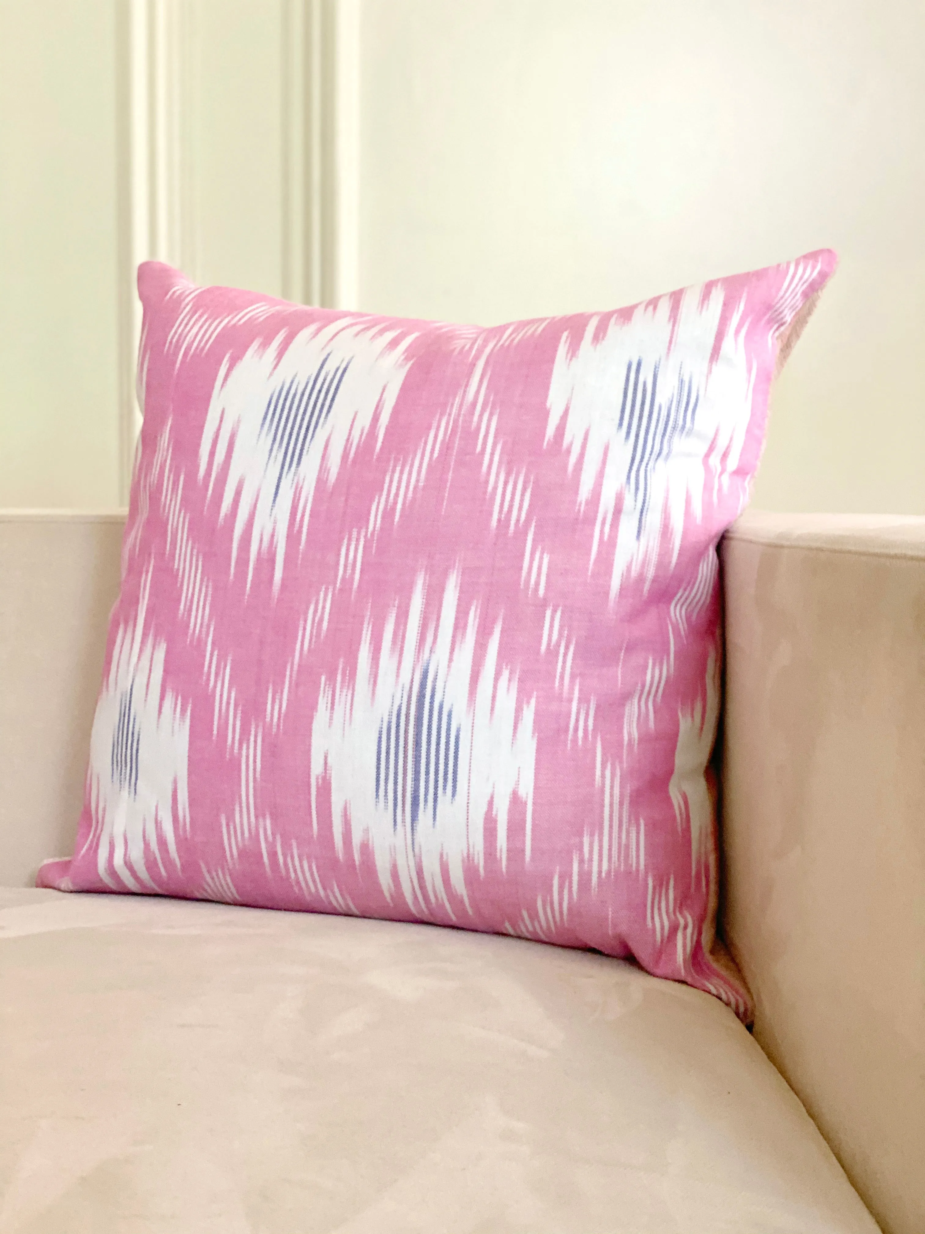 Classic Pink Prism Square Pillow Cover