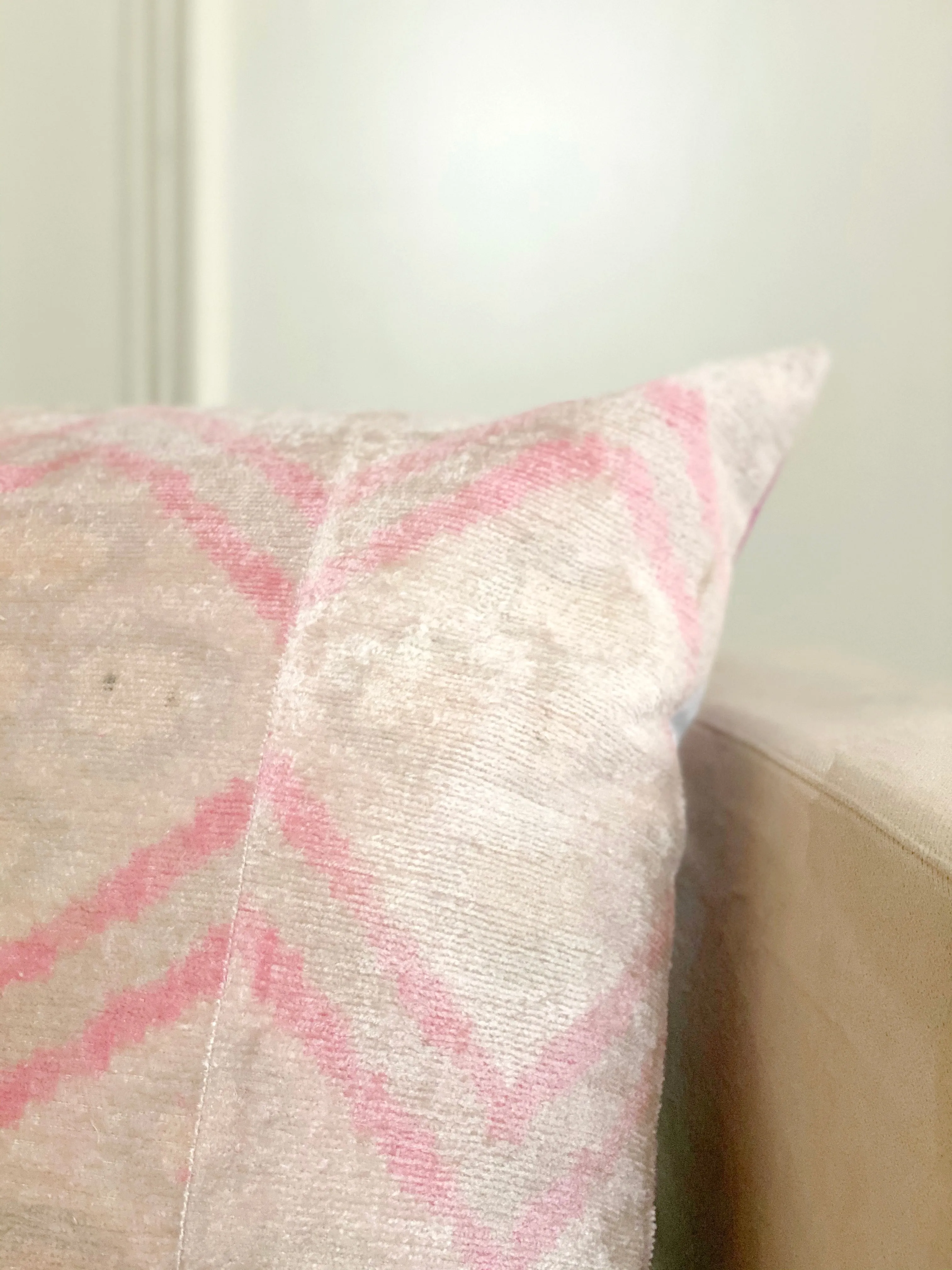 Classic Pink Prism Square Pillow Cover