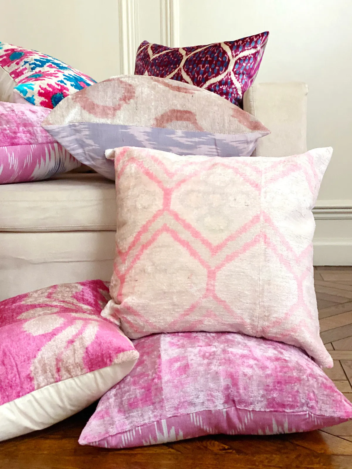 Classic Pink Prism Square Pillow Cover