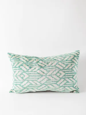 Classic Teal Harmony Lumbar Pillow Cover