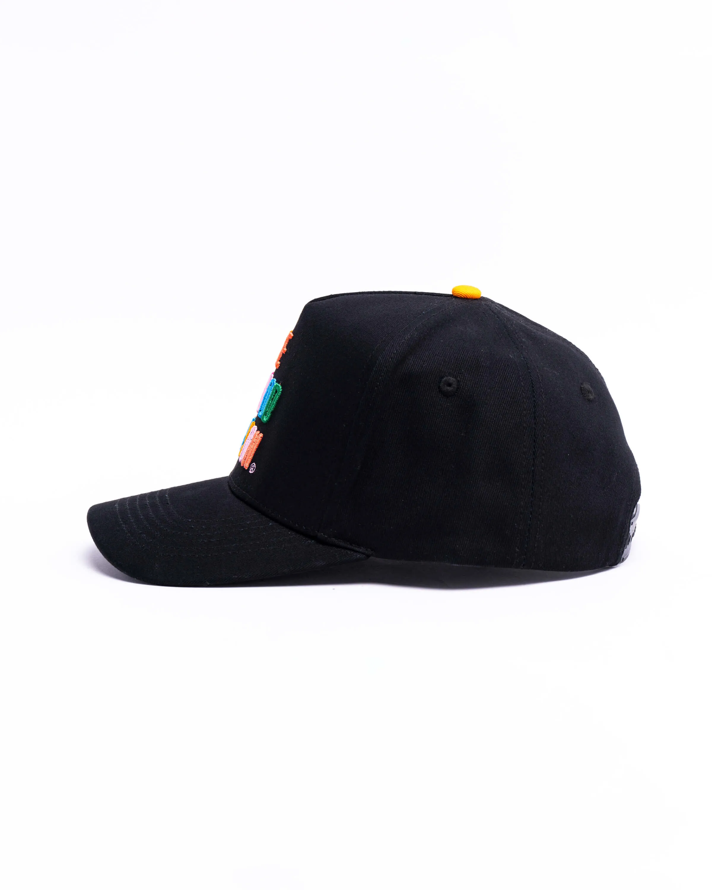 Color Spectrum Snapback Hat - Black
