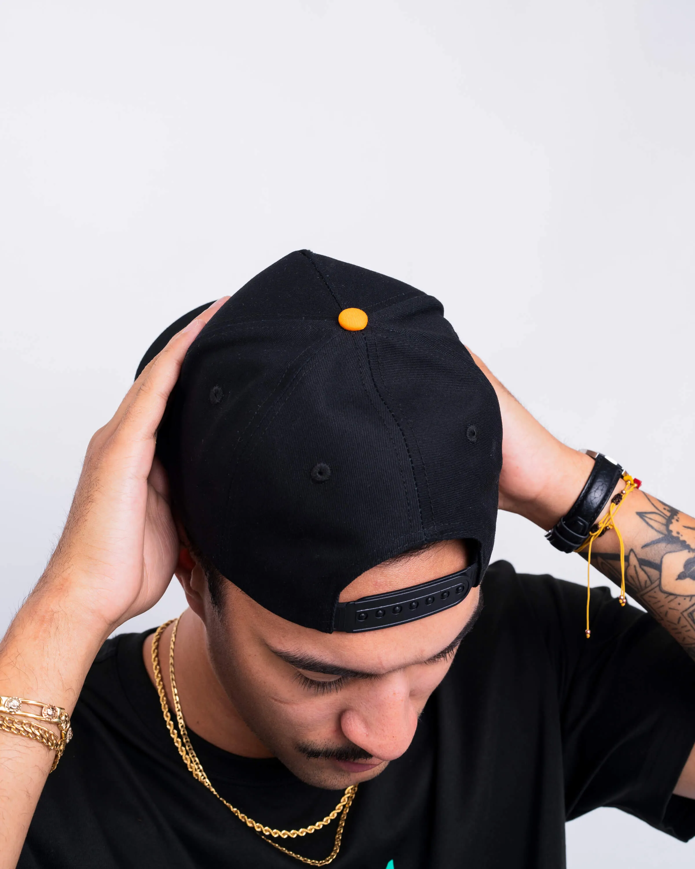 Color Spectrum Snapback Hat - Black