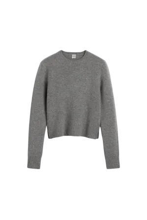 Cropped Crew-Neck Knit