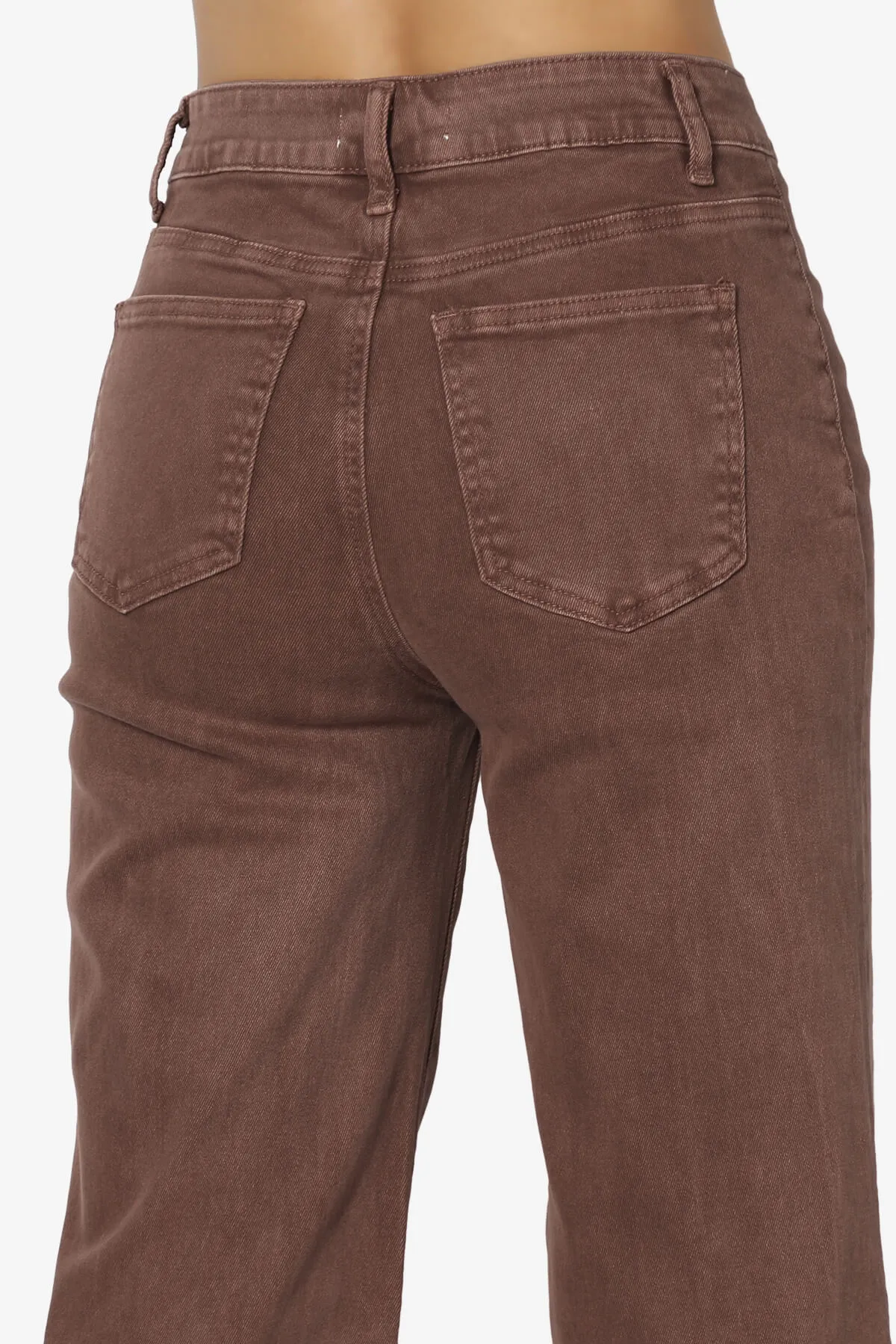 Davie Acid Wash Cutoff Hem Wide Leg Pants