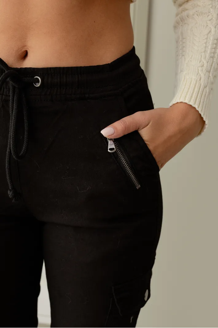DUSTY ROADS CARGO PANTS - Black