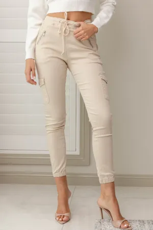 DUSTY ROADS CARGO PANTS - Cream