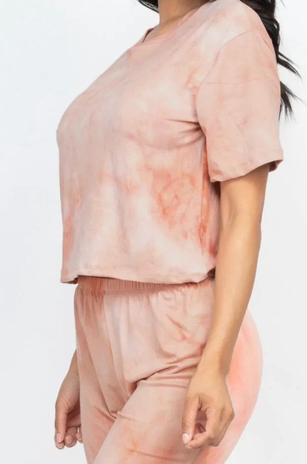 Dusty Rose Mauve Soft Lightweight Acid Washed Set