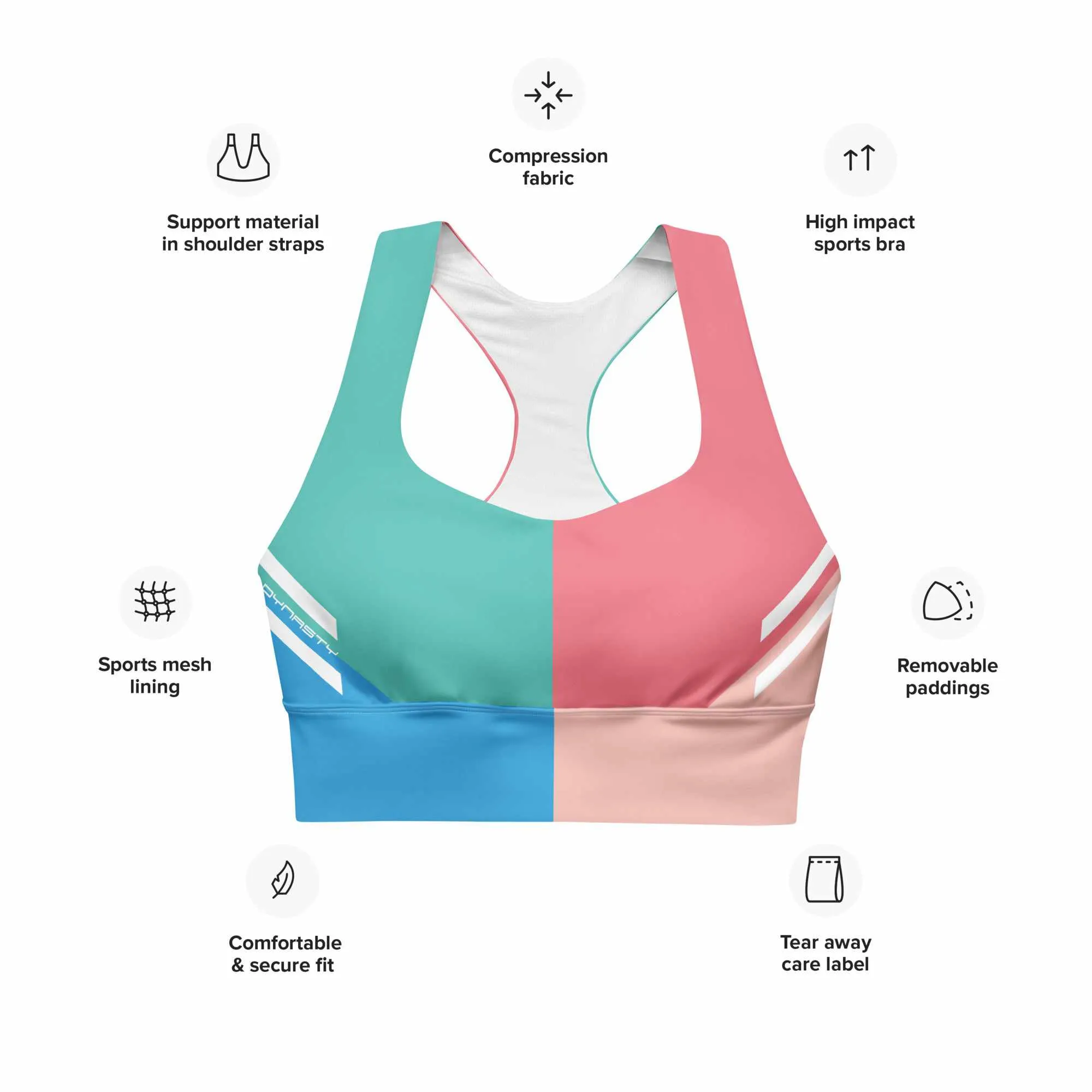 Dynasty Pastel Women's Compression Sports Bra