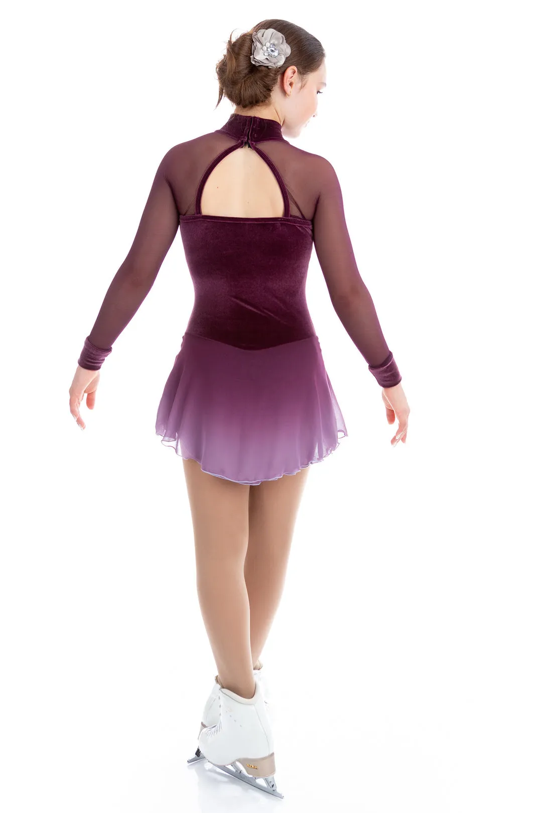 Elite Xpression Ready to Ship Classic Plum Velvet Dress