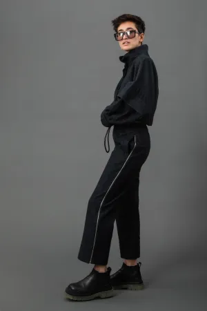 Enton v.2 Navy Cropped Wide Leg Pant